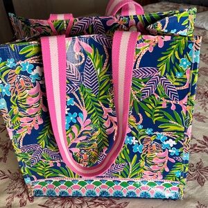Lilly Pulitzer Vibrant Blue and Pink Travel Bag